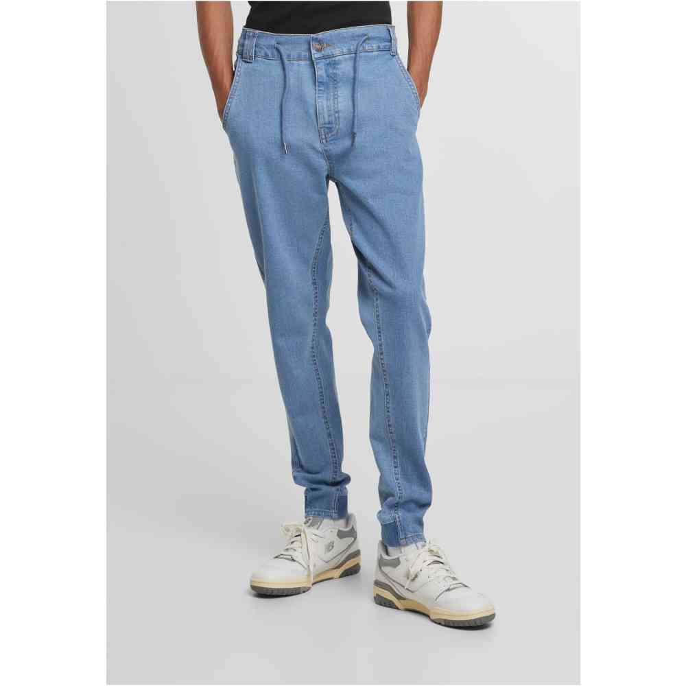 Urban Classics - Antifit Denim Hose gerades bein - Blau